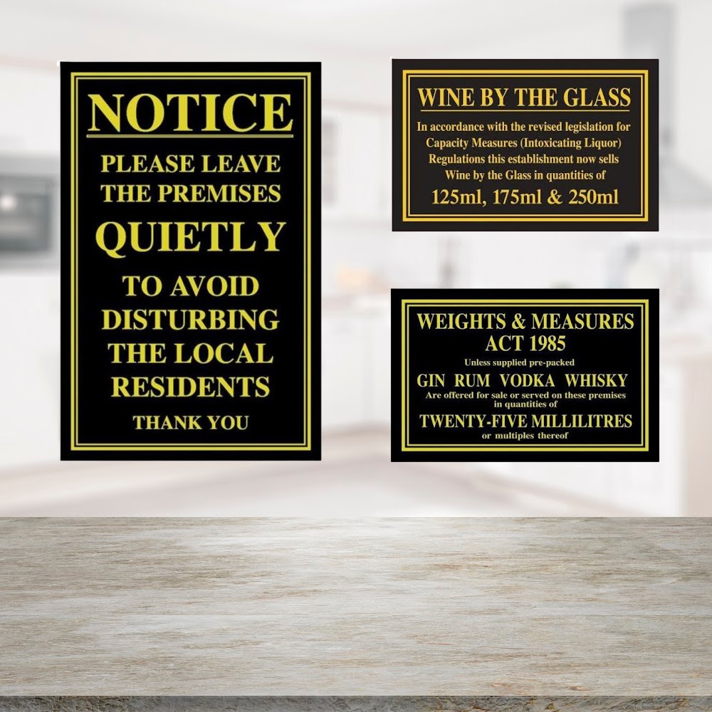 Bar Area Signs