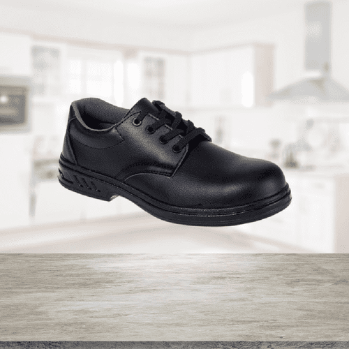 Lace Up Safety Shoe Black
