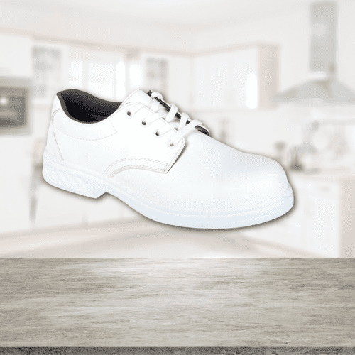 Lace Up Safety Shoe White