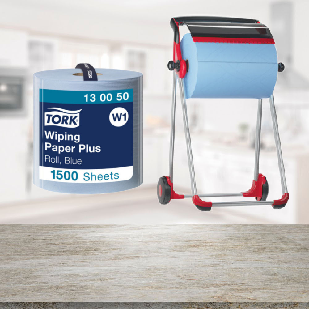 Floor Stand & Wiping Rolls & Dispensers